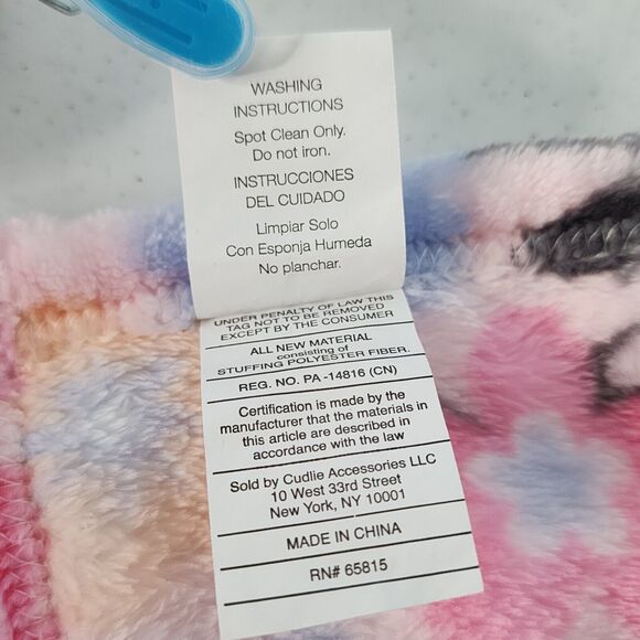 Little Beginnings Unicorn Plush Lovey With Floral Security Blanket Baby Toy - Picture 6 of 7